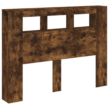 Hoofdeinde Met Led 40X8,5X03,5 Cm Bewerkt Hout 140 x 103.5 cm Gerookt eiken