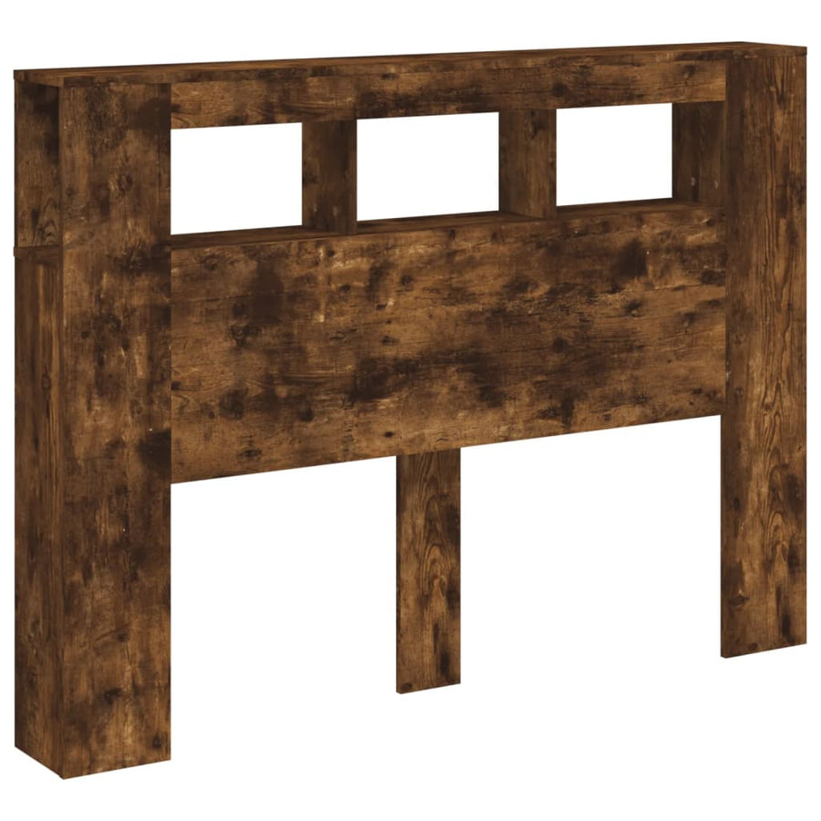 Hoofdeinde Met Led 40X8,5X03,5 Cm Bewerkt Hout 140 x 103.5 cm Gerookt eiken