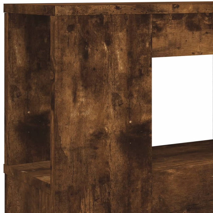 Hoofdeinde Met Led 40X8,5X03,5 Cm Bewerkt Hout 140 x 103.5 cm Gerookt eiken