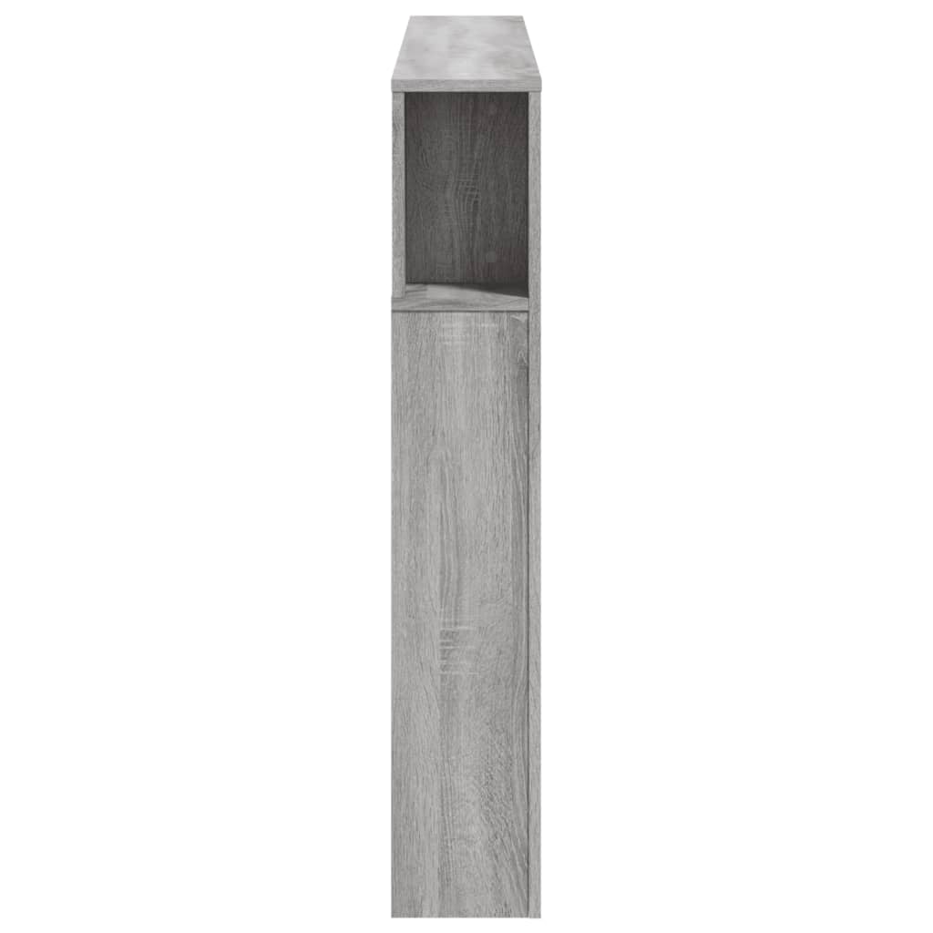 Hoofdeinde Met Led 40X8,5X03,5 Cm Bewerkt Hout 140 x 103.5 cm Grijs sonoma