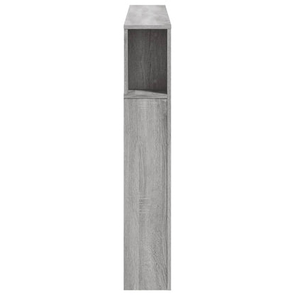 Hoofdeinde Met Led 40X8,5X03,5 Cm Bewerkt Hout 140 x 103.5 cm Grijs sonoma