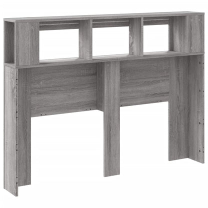 Hoofdeinde Met Led 40X8,5X03,5 Cm Bewerkt Hout 140 x 103.5 cm Grijs sonoma