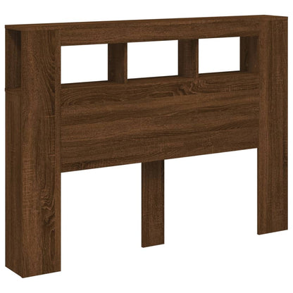 Hoofdeinde Met Led 40X8,5X03,5 Cm Bewerkt Hout Bruineiken 140 x 103.5 cm bruin eikenkleur