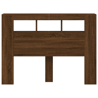 Hoofdeinde Met Led 40X8,5X03,5 Cm Bewerkt Hout Bruineiken 140 x 103.5 cm bruin eikenkleur