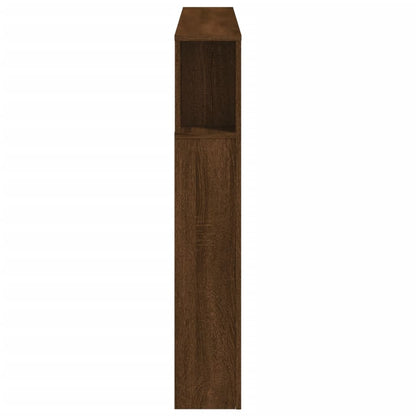 Hoofdeinde Met Led 40X8,5X03,5 Cm Bewerkt Hout Bruineiken 140 x 103.5 cm bruin eikenkleur