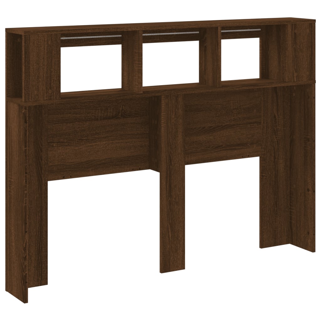 Hoofdeinde Met Led 40X8,5X03,5 Cm Bewerkt Hout Bruineiken 140 x 103.5 cm bruin eikenkleur