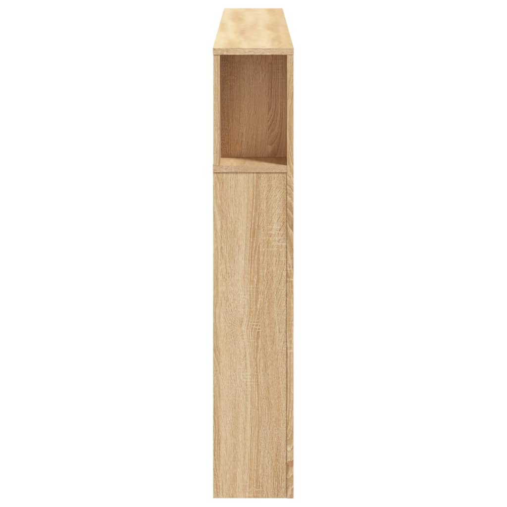 Hoofdbord Met Led 60X8,5X03,5 Cm Bewerkt Hout 160 x 103.5 cm Sonoma eiken