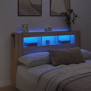Hoofdbord 160x18,5x103,5 cm bewerkt hout sonoma eiken met LED