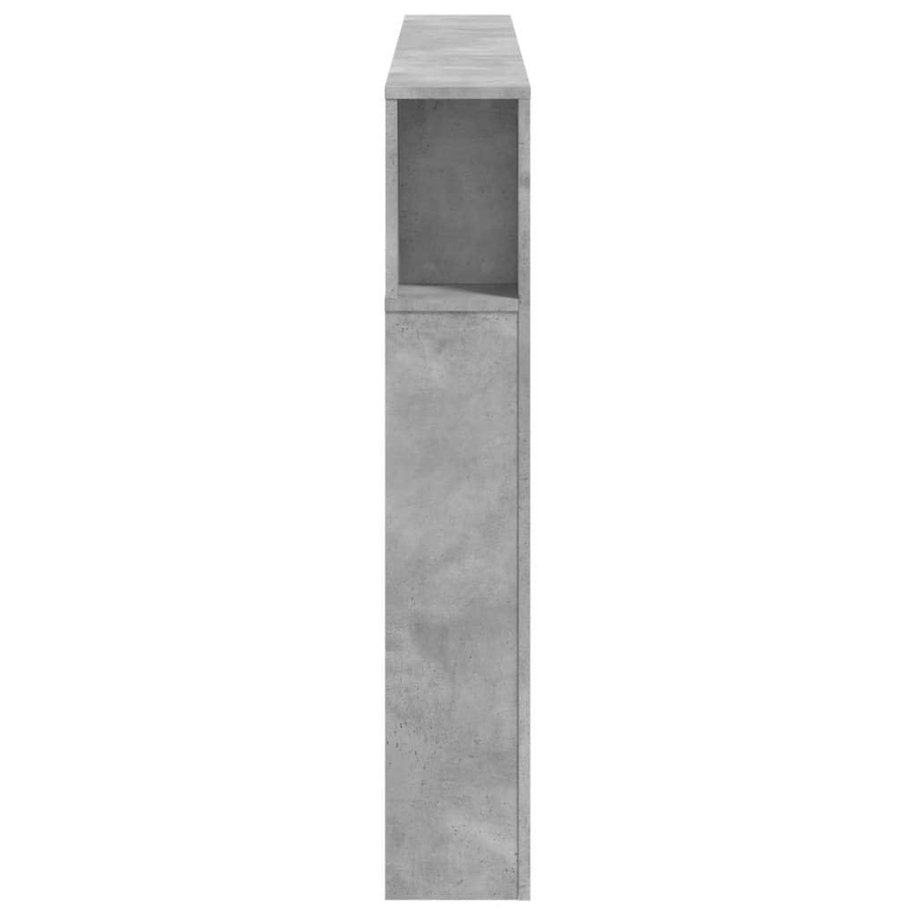 Hoofdeinde Met Led 60X8,5X03,5 Cm Bewerkt Hout 160 x 103.5 cm Betongrijs