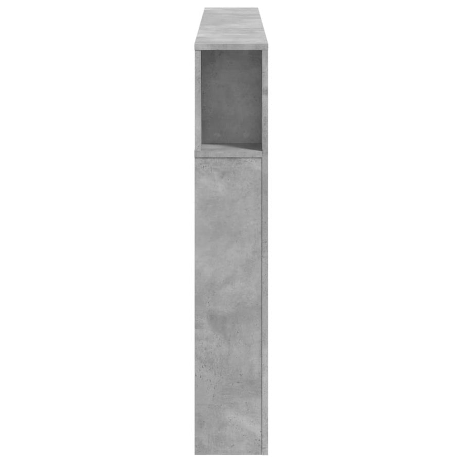 Hoofdeinde Met Led 60X8,5X03,5 Cm Bewerkt Hout 160 x 103.5 cm Betongrijs