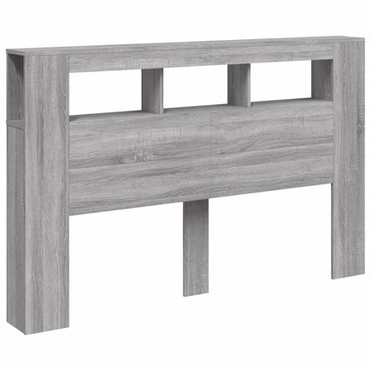 Hoofdeinde Met Led 60X8,5X03,5 Cm Bewerkt Hout 160 x 103.5 cm Grijs sonoma