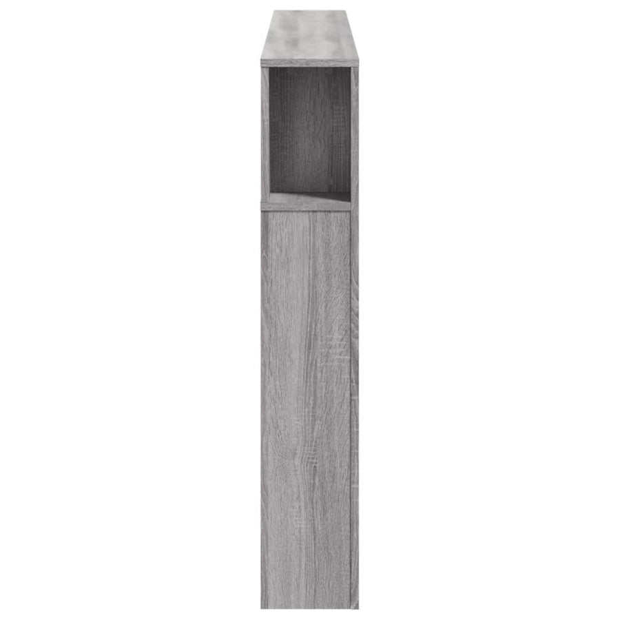 Hoofdeinde Met Led 60X8,5X03,5 Cm Bewerkt Hout 160 x 103.5 cm Grijs sonoma