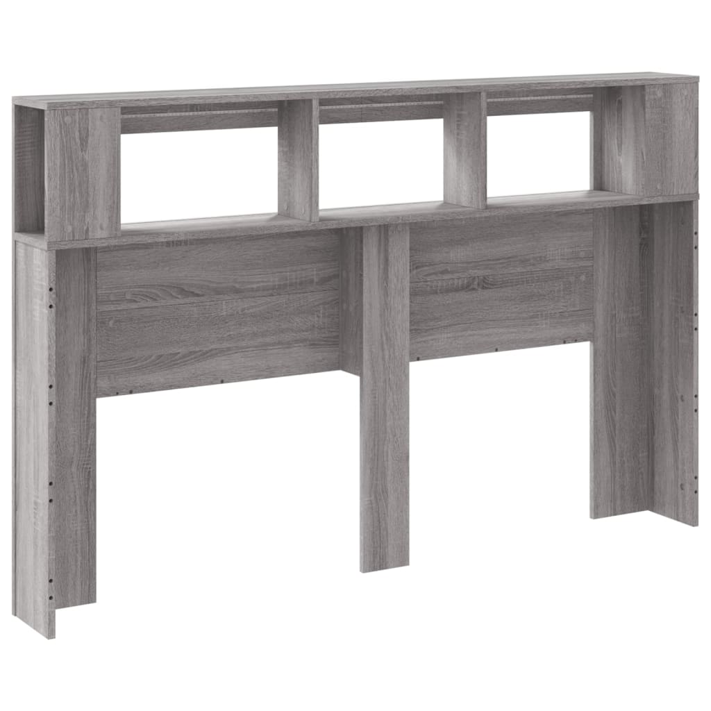 Hoofdeinde Met Led 60X8,5X03,5 Cm Bewerkt Hout 160 x 103.5 cm Grijs sonoma