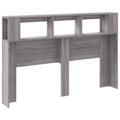 Hoofdeinde Met Led 60X8,5X03,5 Cm Bewerkt Hout 160 x 103.5 cm Grijs sonoma