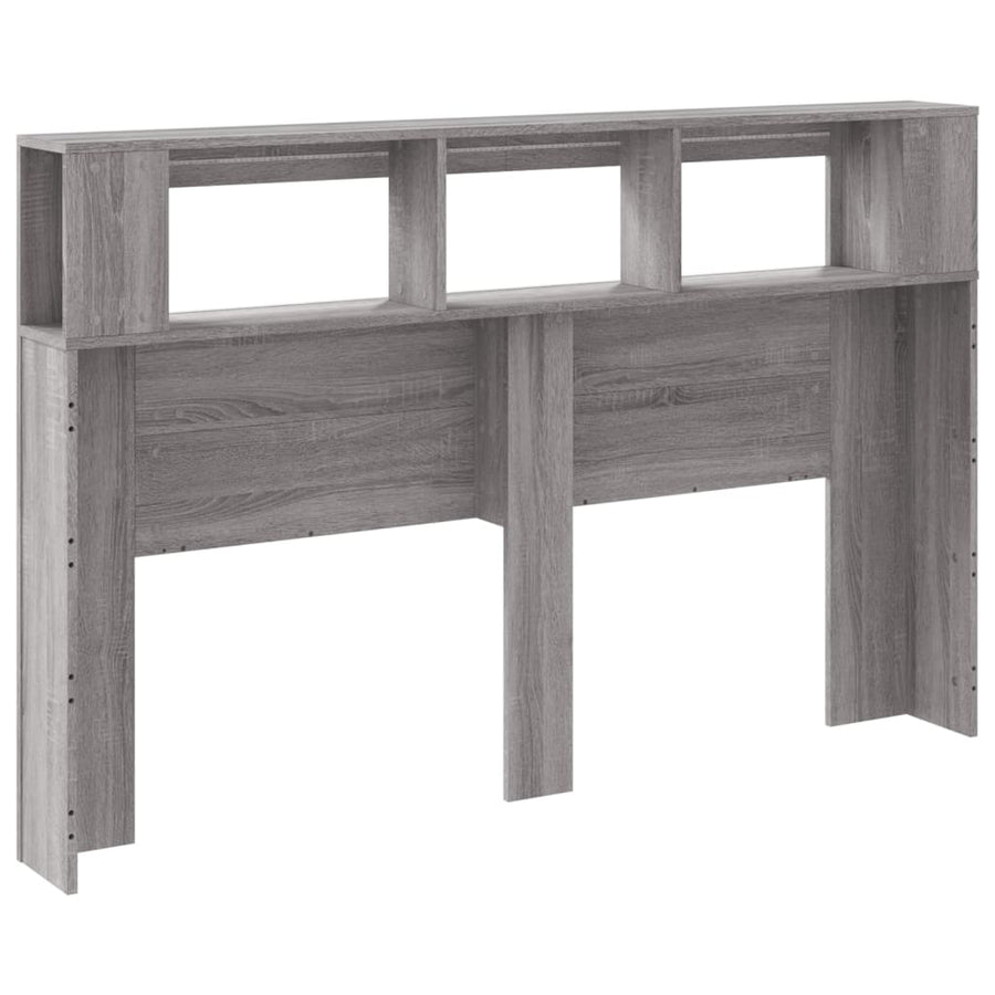 Hoofdeinde Met Led 60X8,5X03,5 Cm Bewerkt Hout 160 x 103.5 cm Grijs sonoma