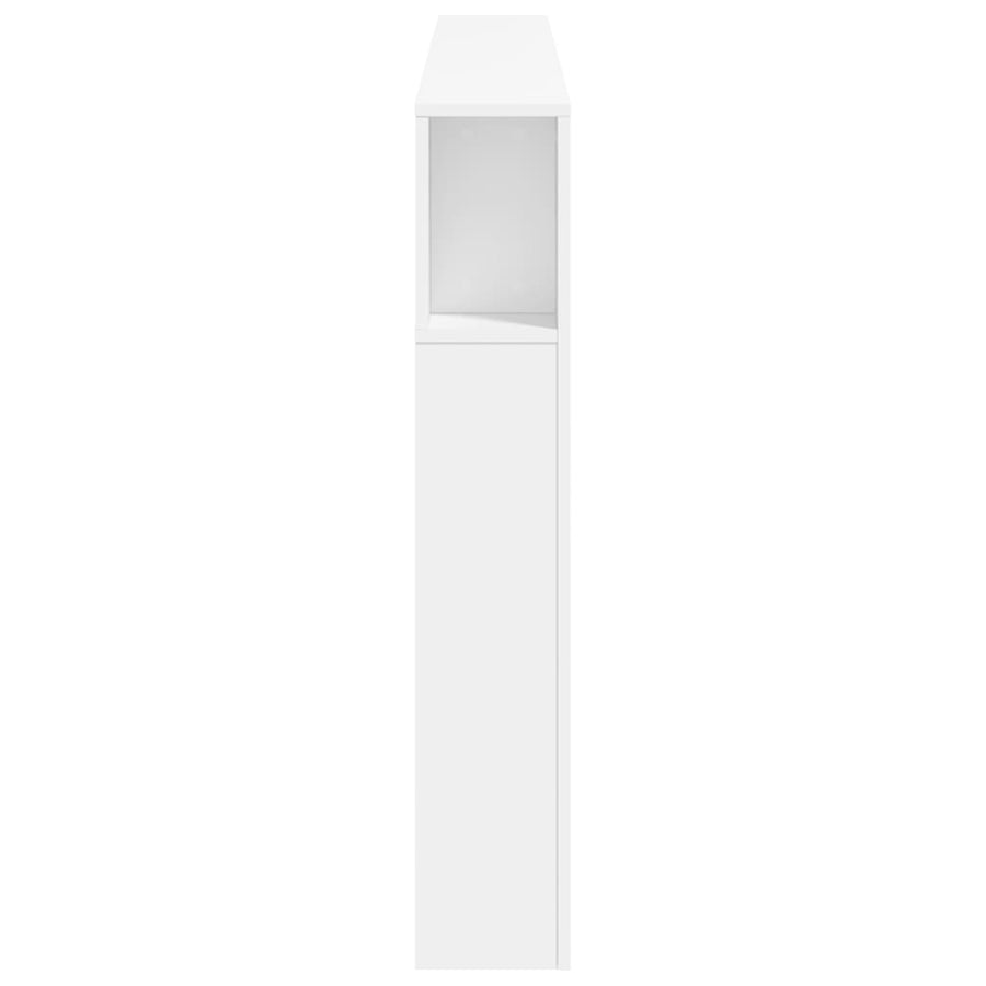Hoofdeinde Met Led 80X8,5X03,5 Cm Bewerkt Hout 180 x 103.5 cm Wit