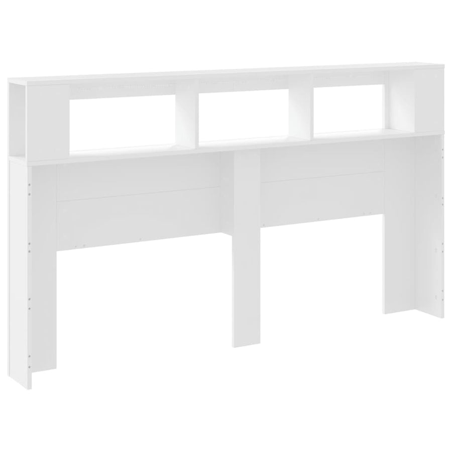 Hoofdeinde Met Led 80X8,5X03,5 Cm Bewerkt Hout 180 x 103.5 cm Wit