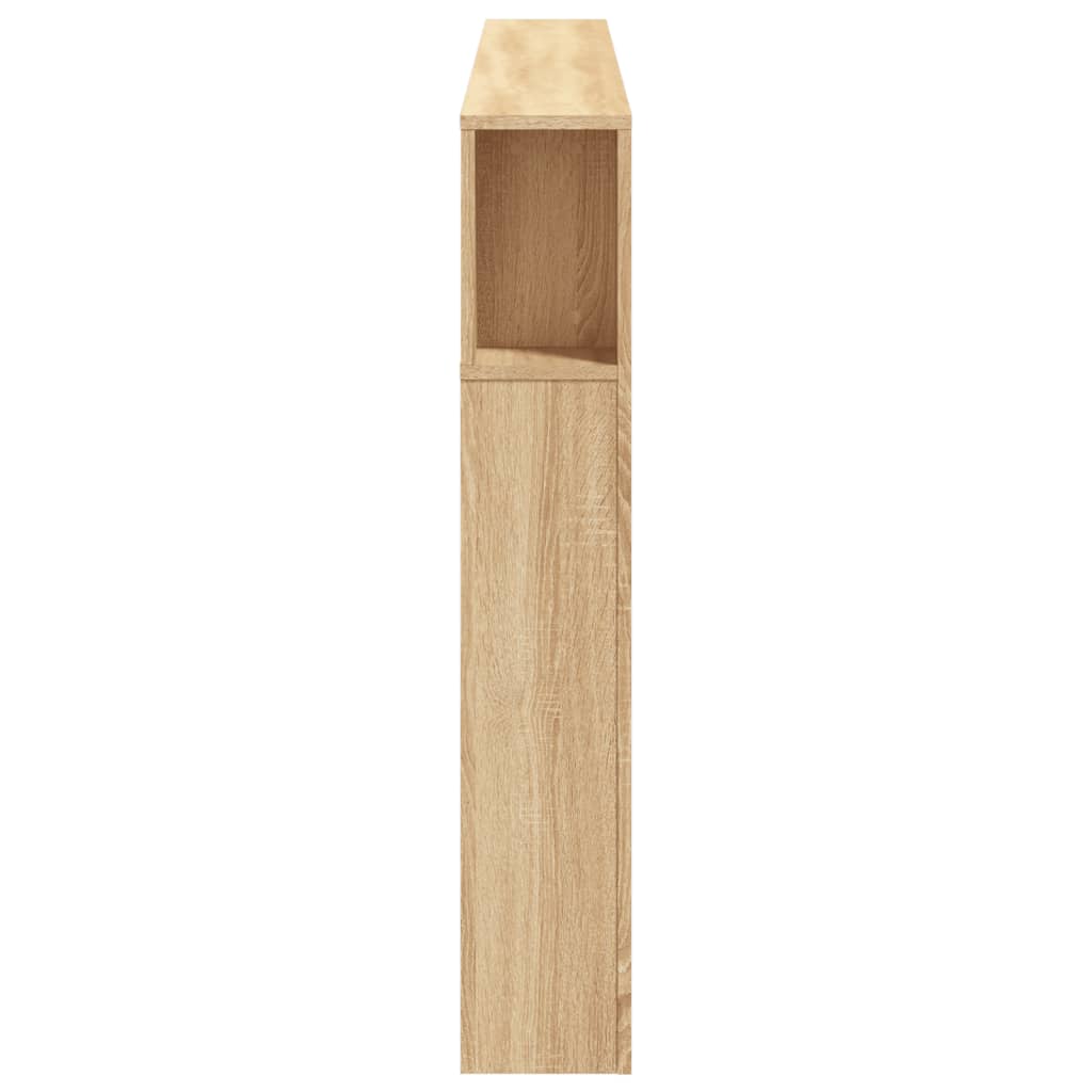 Hoofdbord Met Led 80X8,5X03,5 Cm Bewerkt Hout 180 x 103.5 cm Sonoma eiken