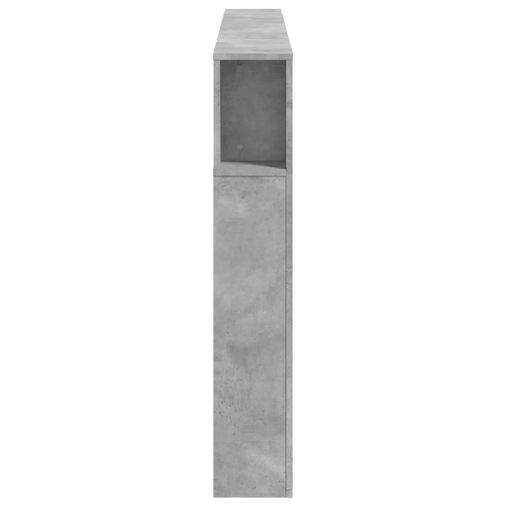 Hoofdeinde Met Led 80X8,5X03,5 Cm Bewerkt Hout 180 x 103.5 cm Betongrijs