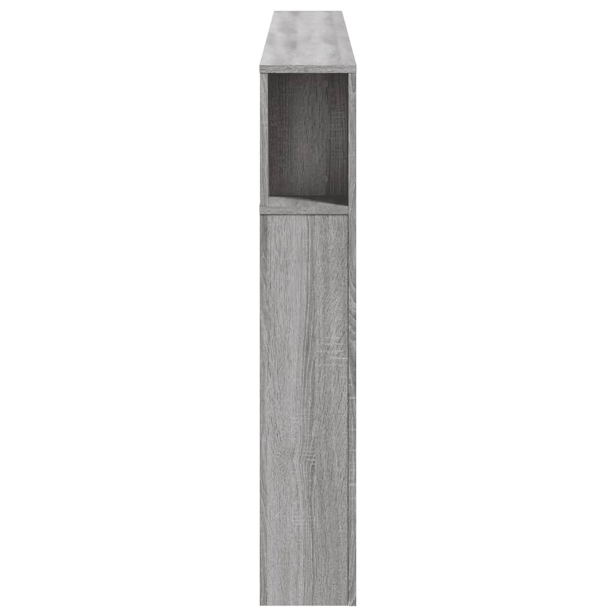 Hoofdeinde Met Led 80X8,5X03,5 Cm Bewerkt Hout 180 x 103.5 cm Grijs sonoma