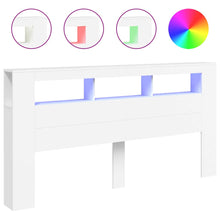 Hoofdeinde Met Led 200X8,5X03,5 Cm Bewerkt Hout 200 x 103.5 cm Wit