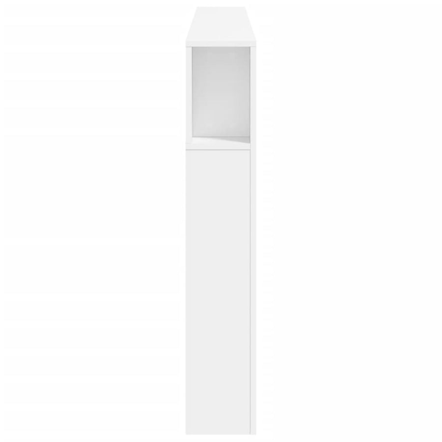 Hoofdeinde Met Led 200X8,5X03,5 Cm Bewerkt Hout 200 x 103.5 cm Wit