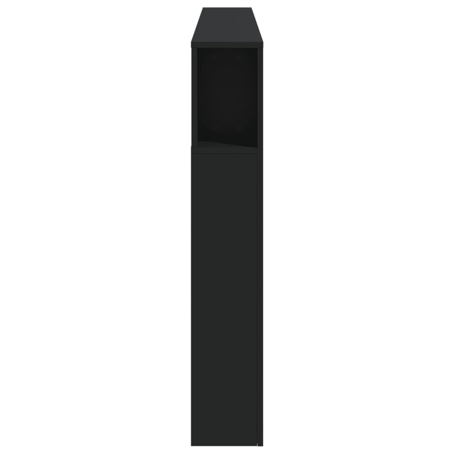 Hoofdeinde Met Led 200X8,5X03,5 Cm Bewerkt Hout 200 x 103.5 cm Zwart