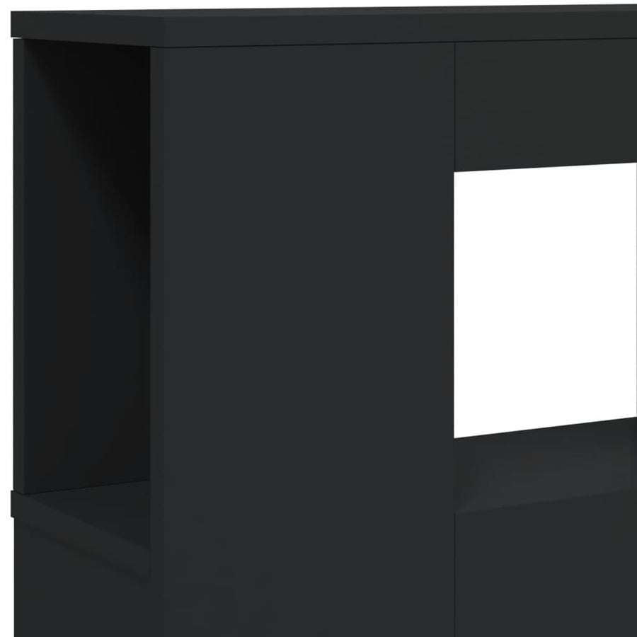 Hoofdeinde Met Led 200X8,5X03,5 Cm Bewerkt Hout 200 x 103.5 cm Zwart