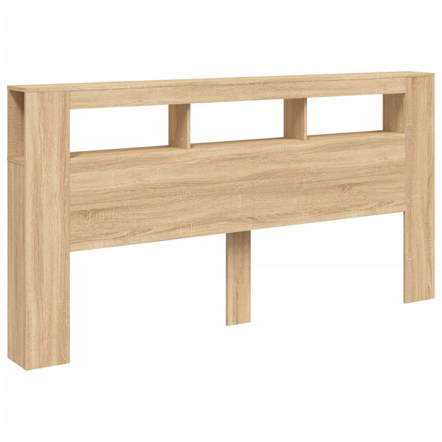 Hoofdbord Met Led 200X8,5X03,5 Cm Bewerkt Hout 200 x 103.5 cm Sonoma eiken