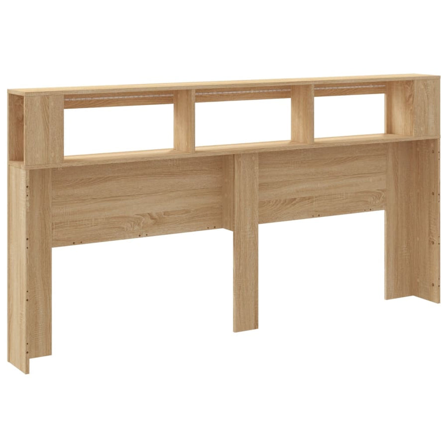 Hoofdbord Met Led 200X8,5X03,5 Cm Bewerkt Hout 200 x 103.5 cm Sonoma eiken