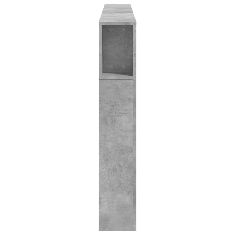 Hoofdeinde Met Led 200X8,5X03,5 Cm Bewerkt Hout 200 x 103.5 cm Betongrijs