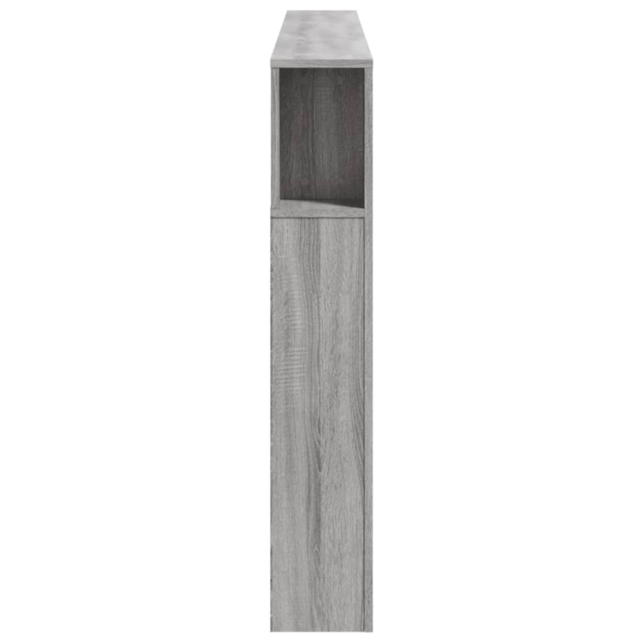 Hoofdeinde Met Led 200X8,5X03,5 Cm Bewerkt Hout 200 x 103.5 cm Grijs sonoma
