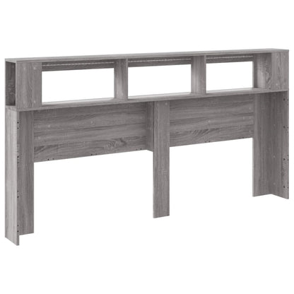 Hoofdeinde Met Led 200X8,5X03,5 Cm Bewerkt Hout 200 x 103.5 cm Grijs sonoma