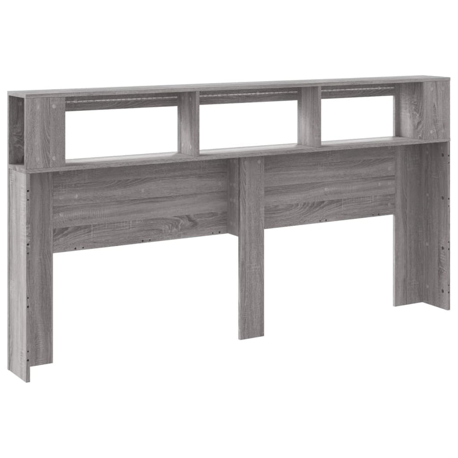 Hoofdeinde Met Led 200X8,5X03,5 Cm Bewerkt Hout 200 x 103.5 cm Grijs sonoma
