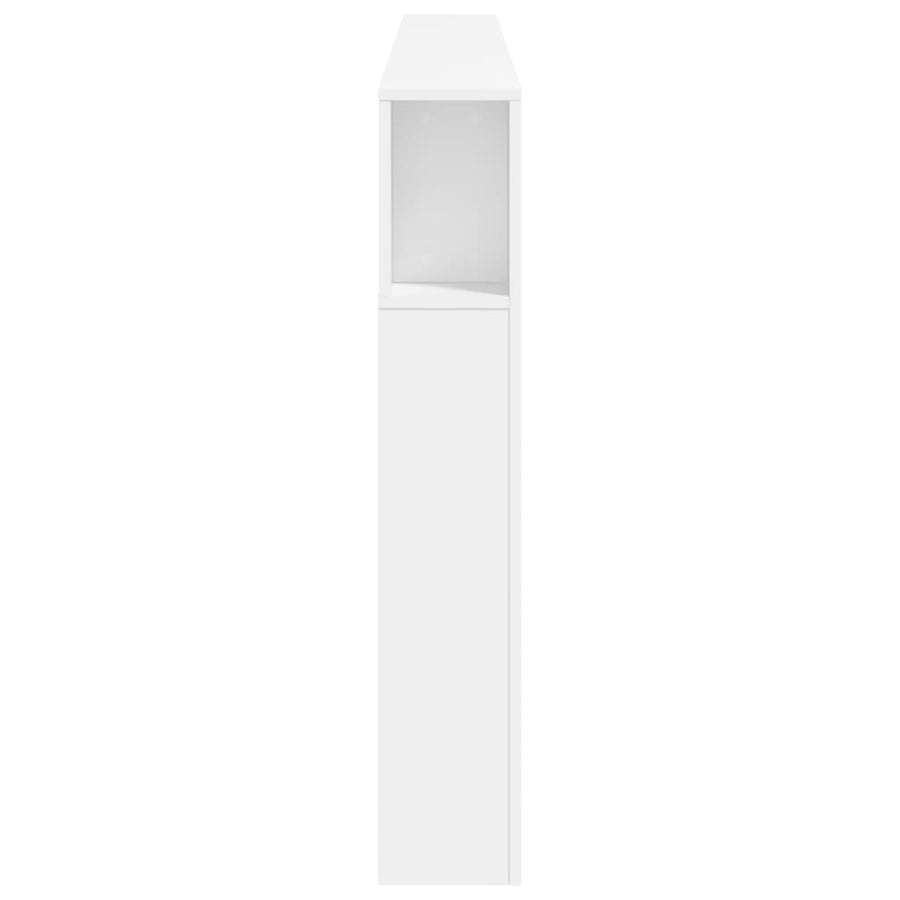 Hoofdeinde Met Led 220X8,5X03,5 Cm Bewerkt Hout 220 x 103.5 cm Wit