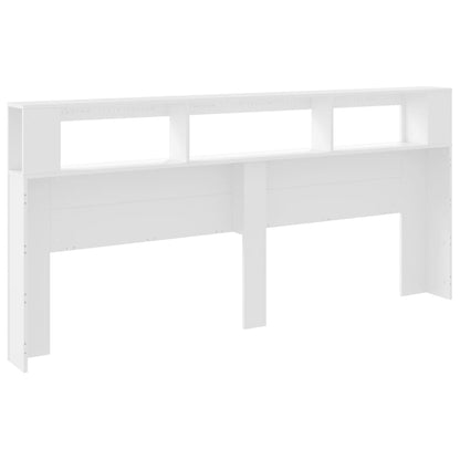 Hoofdeinde Met Led 220X8,5X03,5 Cm Bewerkt Hout 220 x 103.5 cm Wit