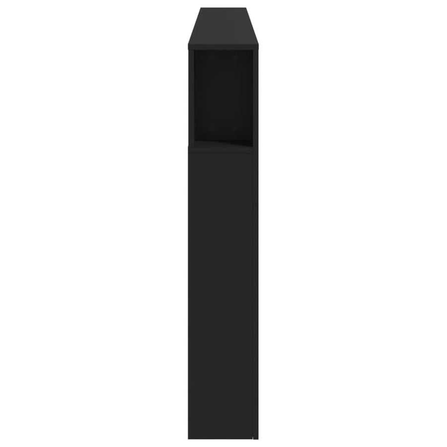 Hoofdeinde Met Led 220X8,5X03,5 Cm Bewerkt Hout 220 x 103.5 cm Zwart