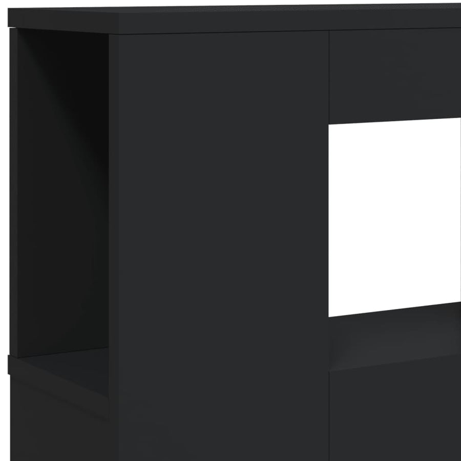 Hoofdeinde Met Led 220X8,5X03,5 Cm Bewerkt Hout 220 x 103.5 cm Zwart