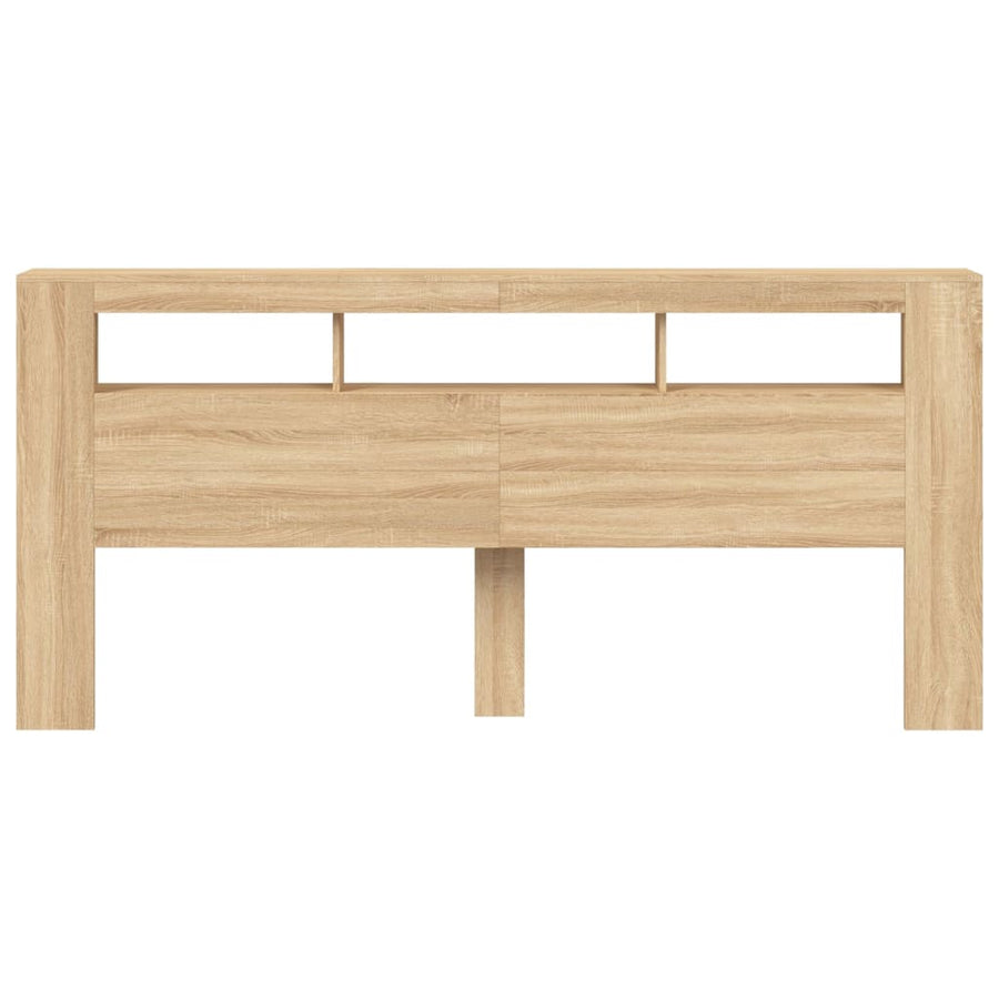 Hoofdbord Met Led 220X8,5X03,5 Cm Bewerkt Hout 220 x 103.5 cm Sonoma eiken