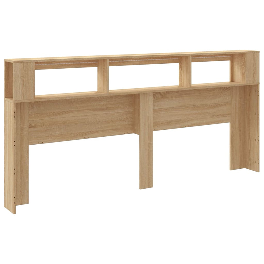 Hoofdbord Met Led 220X8,5X03,5 Cm Bewerkt Hout 220 x 103.5 cm Sonoma eiken
