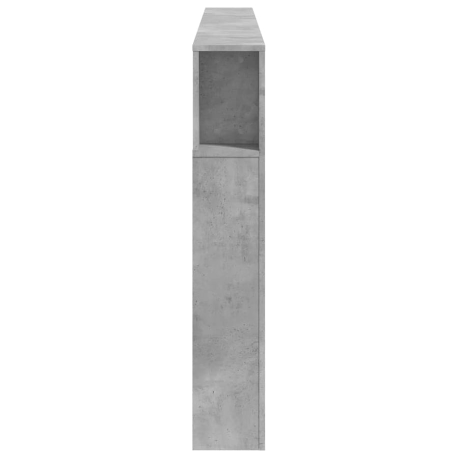 Hoofdeinde Met Led 220X8,5X03,5 Cm Bewerkt Hout 220 x 103.5 cm Betongrijs