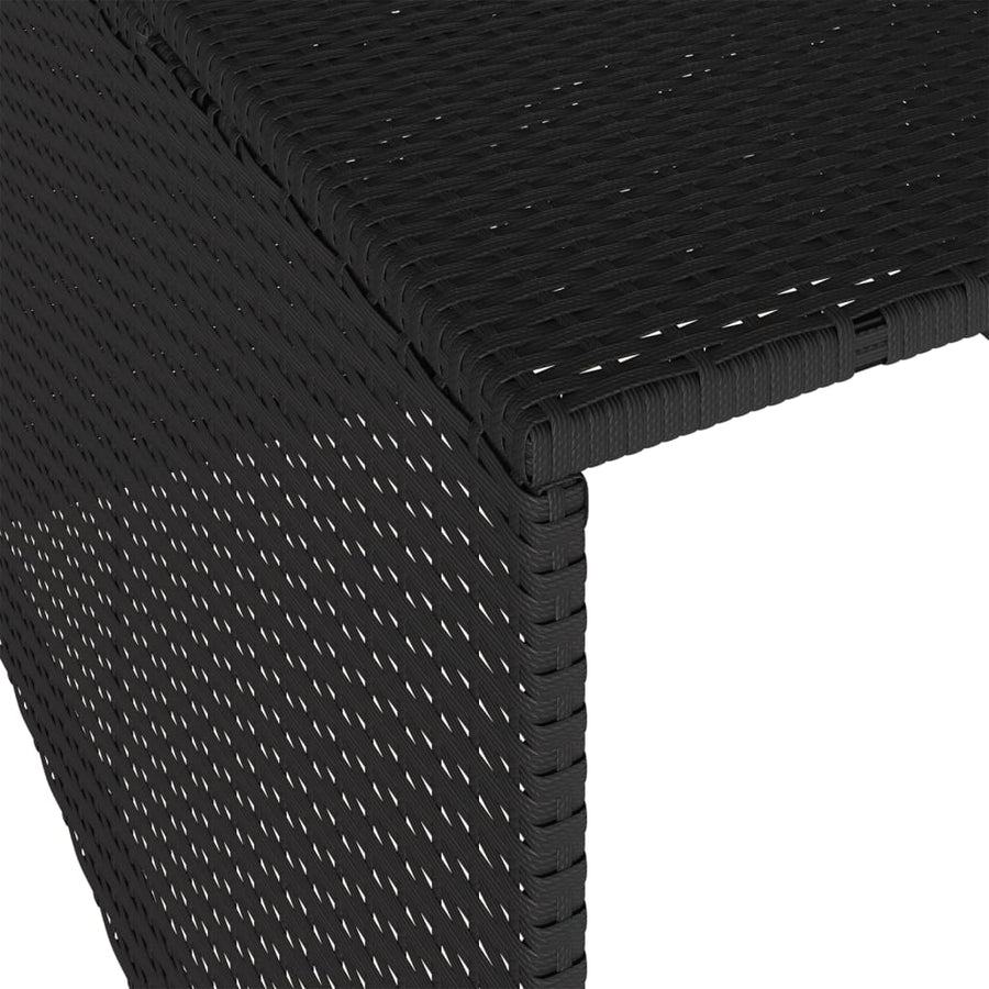 Garage Voor Robotmaaier 86X90X52/57 Cm Poly Rattan Zwart