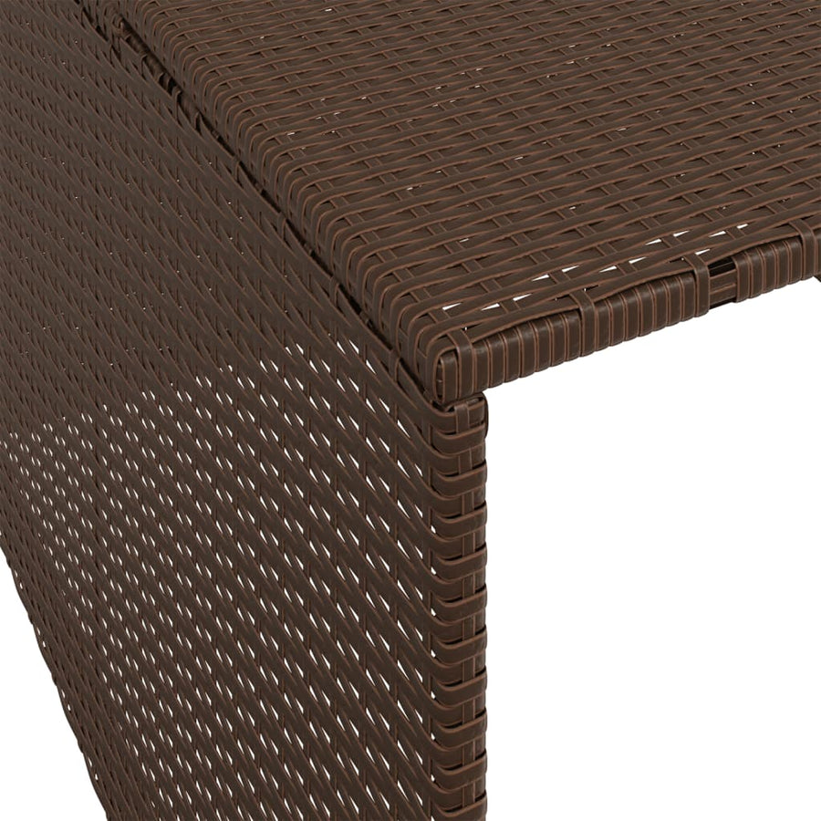 Garage Voor Robotmaaier 86X90X52/57 Cm Poly Rattan Bruin