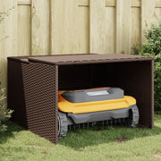 Robotmaaier garage 86x90x52/57 cm poly rattan bruin