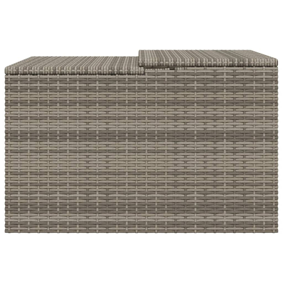 Garage Voor Robotmaaier 86X90X52/57 Cm Poly Rattan Grijs