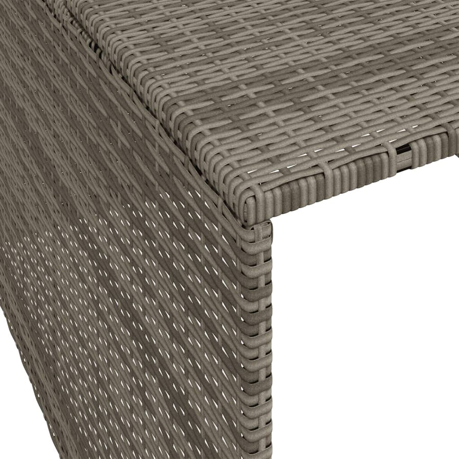 Garage Voor Robotmaaier 86X90X52/57 Cm Poly Rattan Grijs