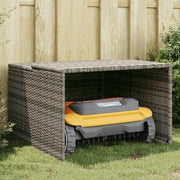 Robotmaaier garage 86x90x52/57 cm poly rattan grijs