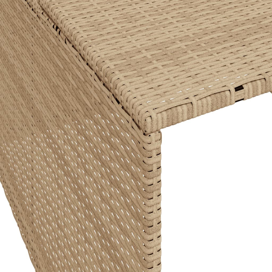 Garage voor robotmaaier 86x90x52/57 cm poly rattan beige