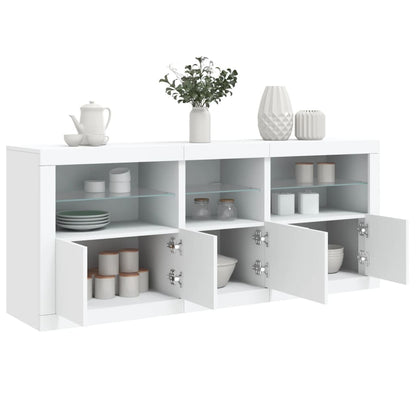 Dressoir Met Led-Verlichting 62X37X67 Cm Wit