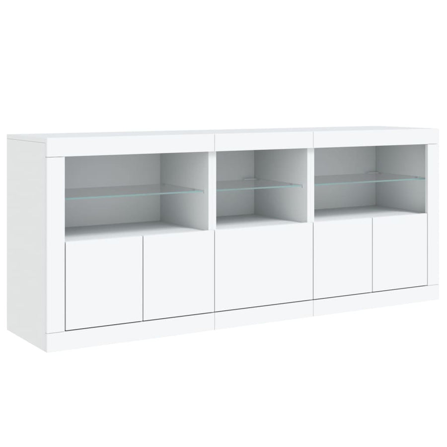 Dressoir Met Led-Verlichting 62X37X67 Cm Wit